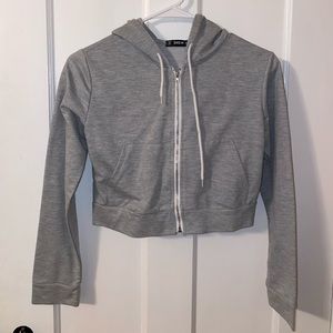 Women’s Grey/Gray Cropped Jacket